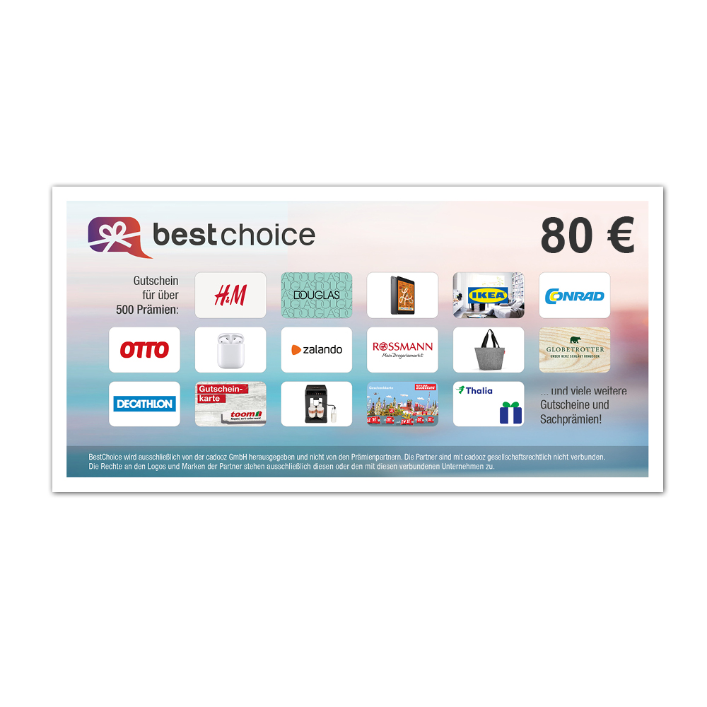 80 € BestChoice Gutschein