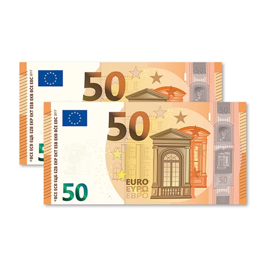 100 € Verrechnungsscheck