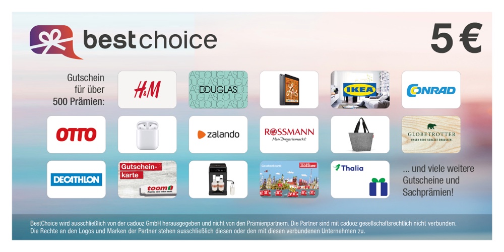5 € BestChoice Gutschein 5 € BestChoice Gutschein