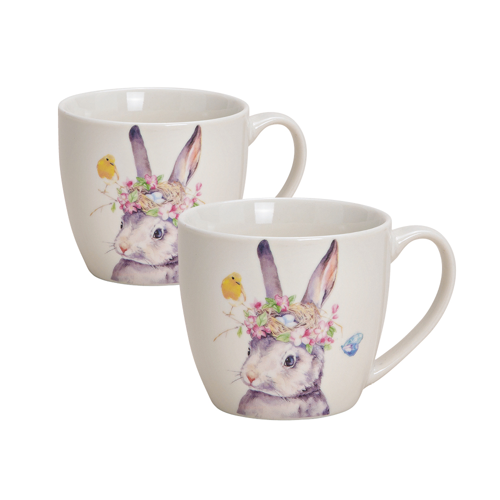Porzellanbecher-Set "Hase", 2-tlg. Porzellanbecher-Set "Hase", 2-tlg.