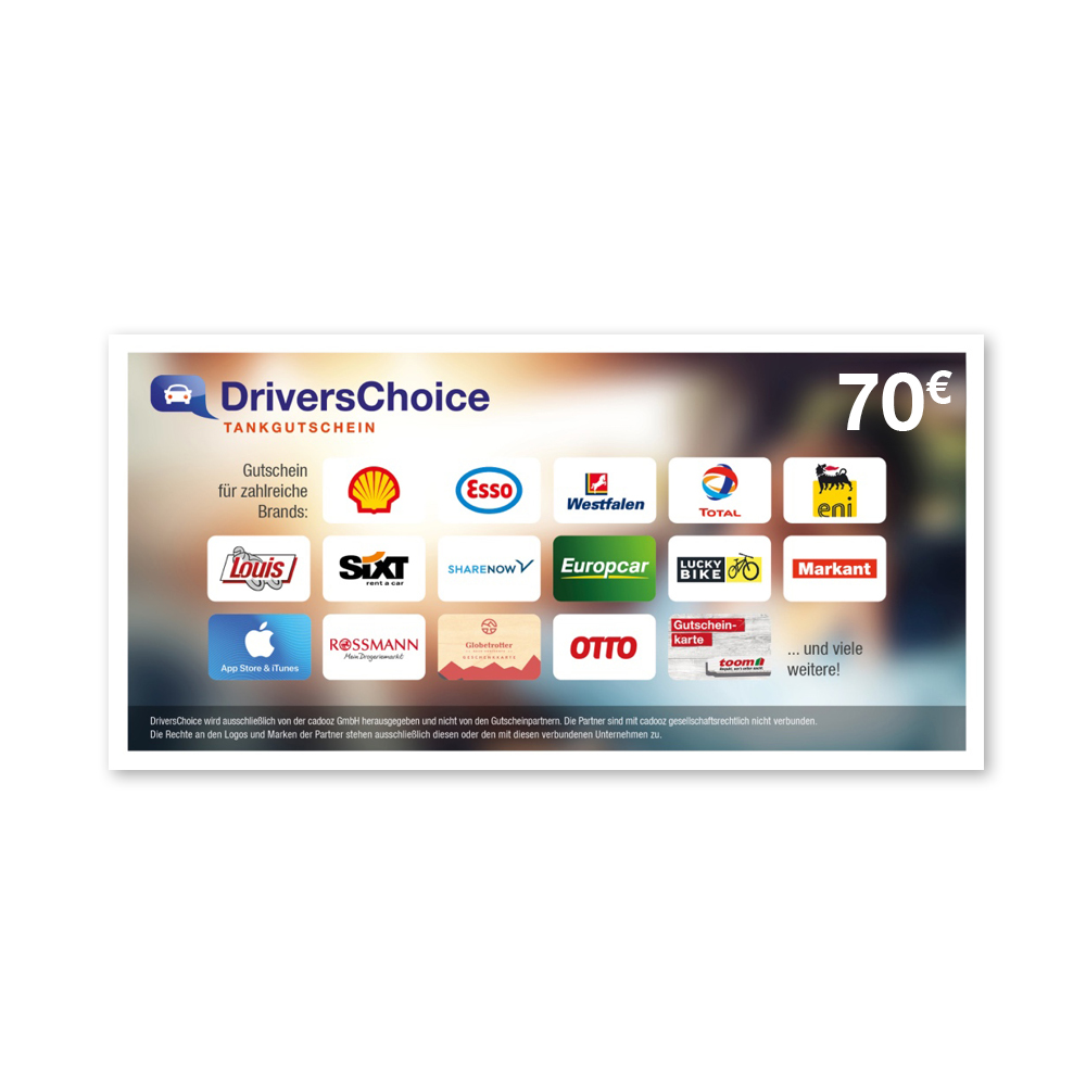 70 € Drivers Choice Gutschein