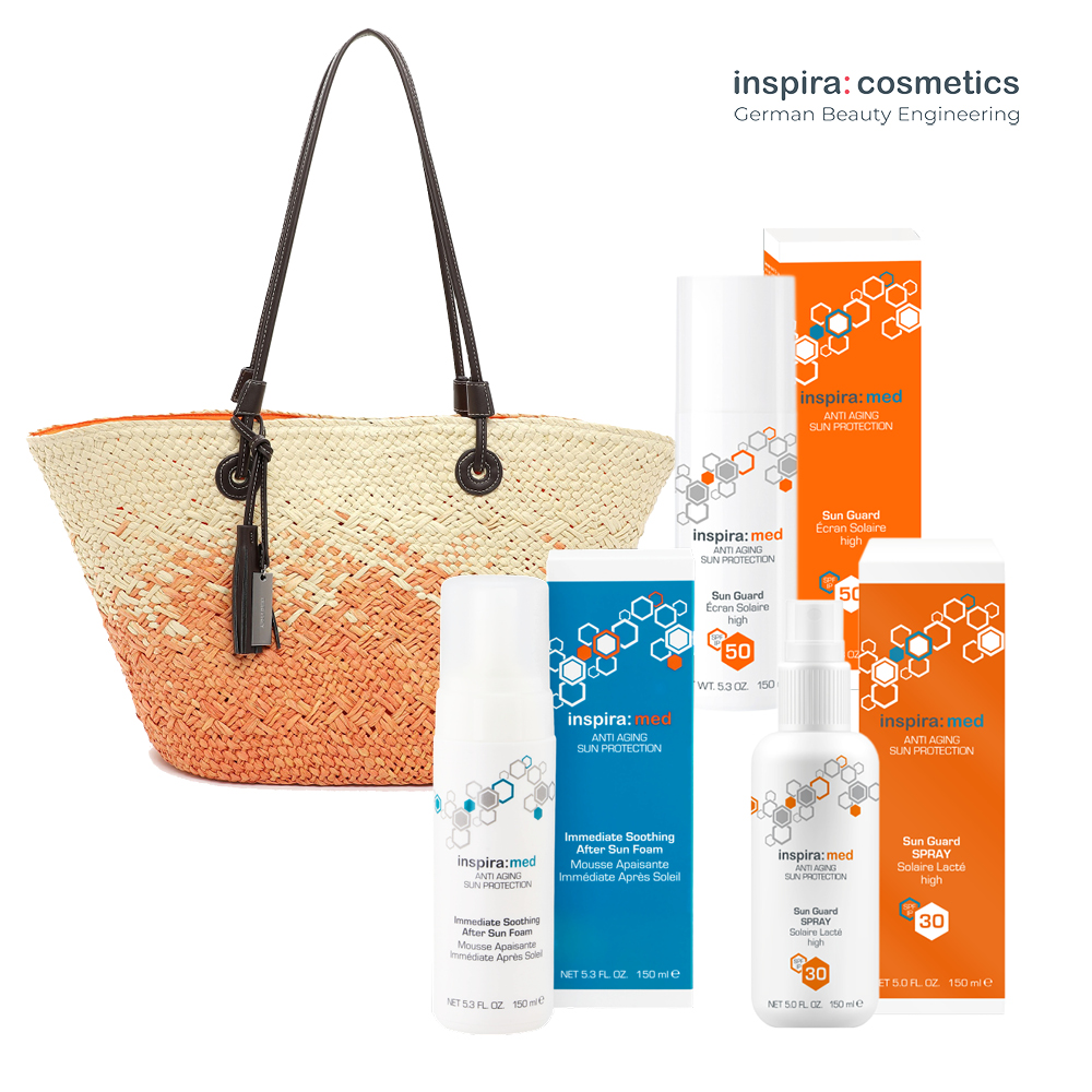 Inspira: cosmetics Set „ANTI AGING SUN GUARD“ + Korbtasche Inspira: cosmetics Set „ANTI AGING SUN GUARD“ + Korbtasche