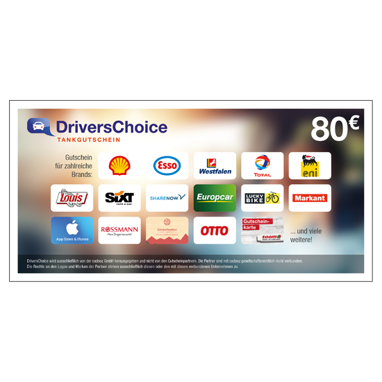 80 € Drivers Choice Gutschein