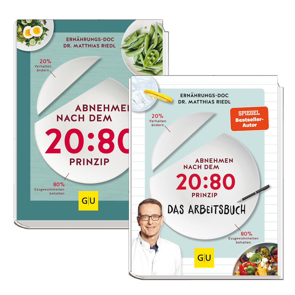Buch-Set „ABNEHMEN NACH DEM 20:80 PRINZIP“ – 2-tlg. Buch-Set „ABNEHMEN NACH DEM 20:80 PRINZIP“ – 2-tlg.