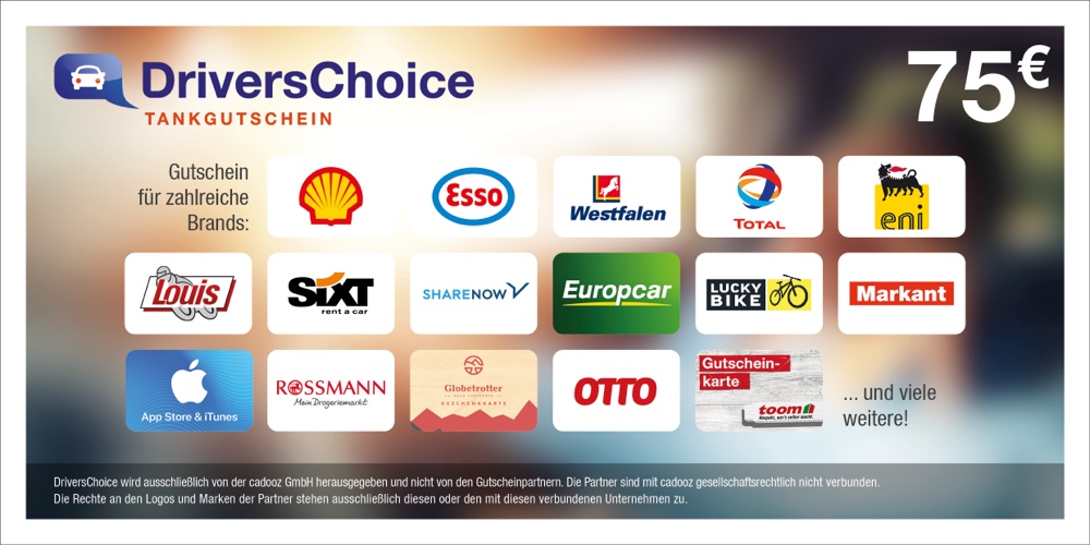 75 € Drivers Choice Gutschein