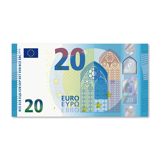 20 € Verrechnungsscheck