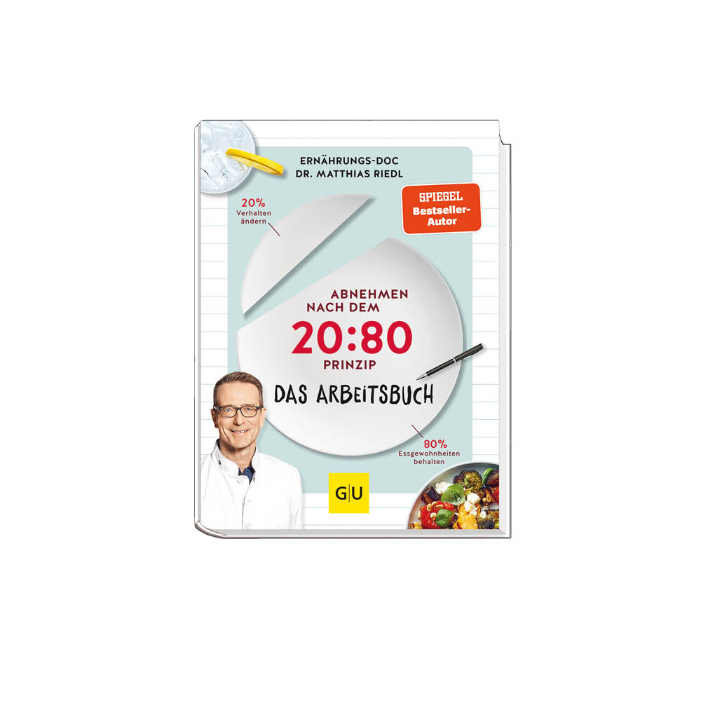 „ABNEHMEN NACH DEM 20:80 PRINZIP“ –  DAS ARBEITSBUCH 